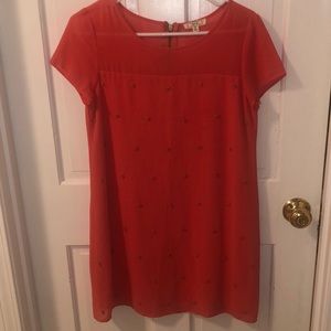 {Ezra} Coral Beaded Dress